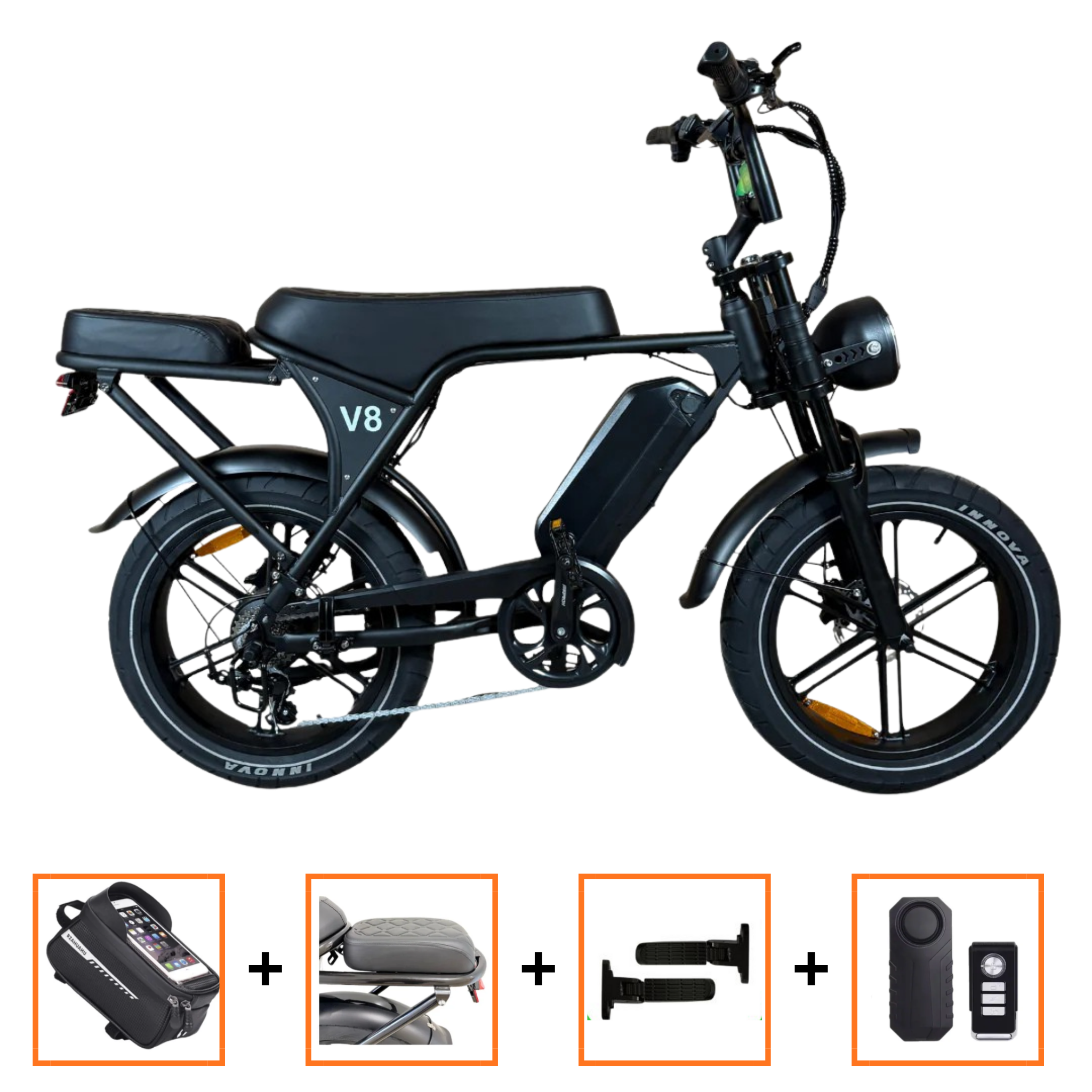 Ouxi V8 3.0 Elektrische Fatbike – 750W Accu • 250W Motor • 80 km Actieradius • Hydraulische Remmen