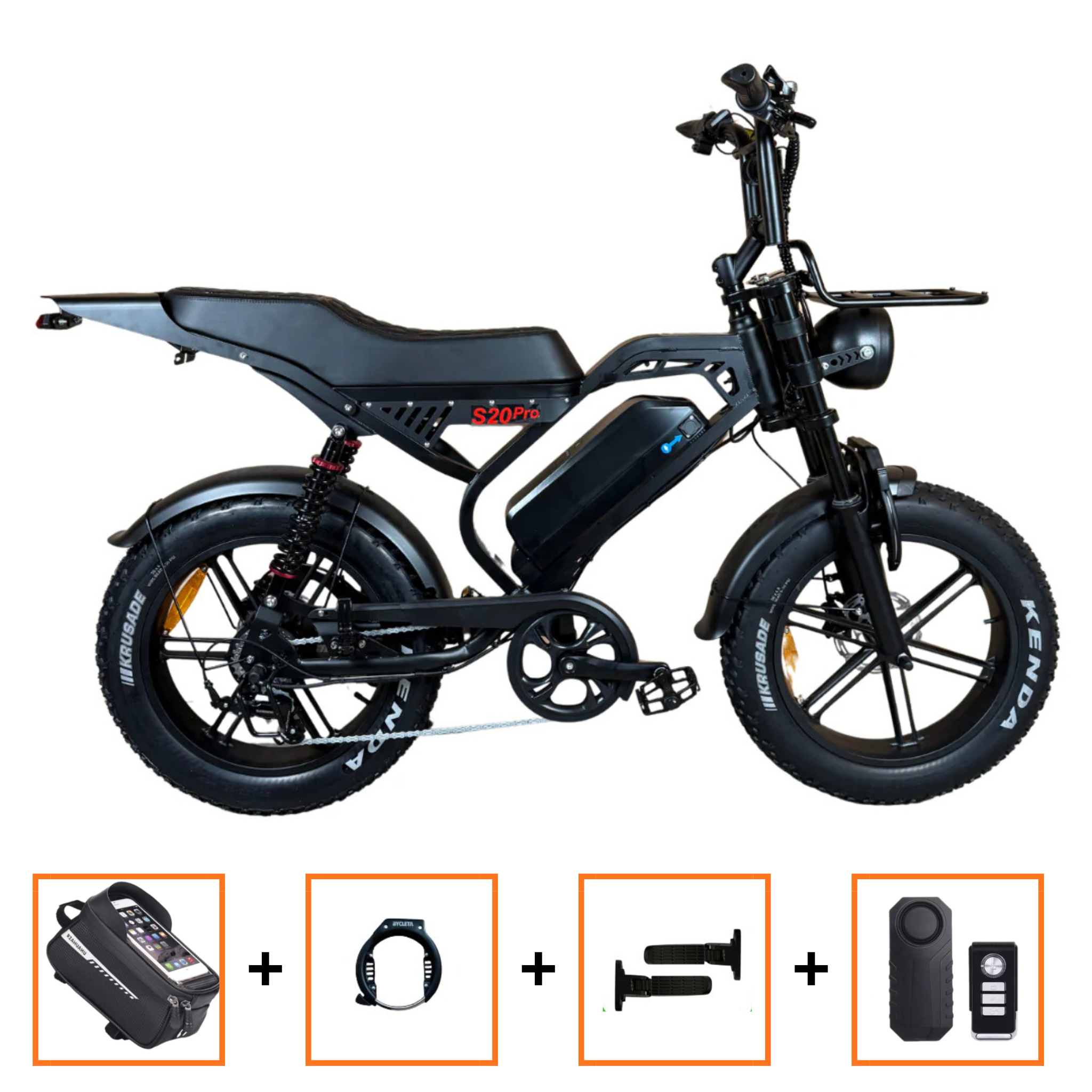 QM Wheels Fatbike S20 Pro 2026 – Hydraulische Remmen, Dubbele Vering, 80 km Actieradius