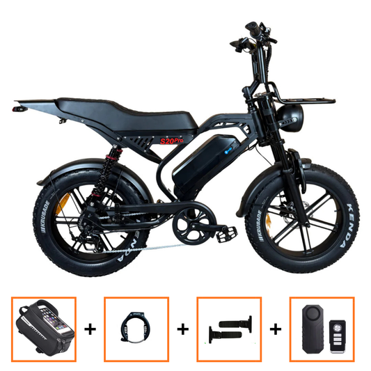 QM Wheels Fatbike S20 Pro 2026 – Hydraulische Remmen, Dubbele Vering, 80 km Actieradius