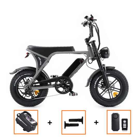 OUXI C80 Mini fatbike Nardo grijs – Hydraulische Remmen, 250W Motor & Tot 50 km Bereik