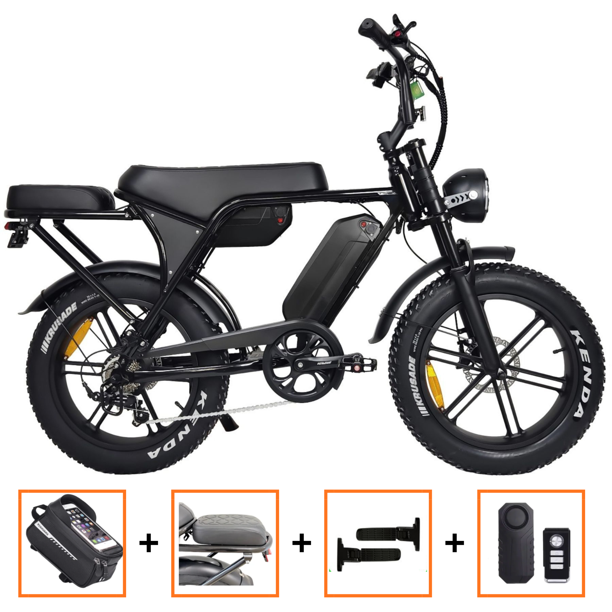 Ouxi V8 MAX / C80 MAX Fatbike – Dubbele Accu, Hydraulische Remmen & Achterzitje