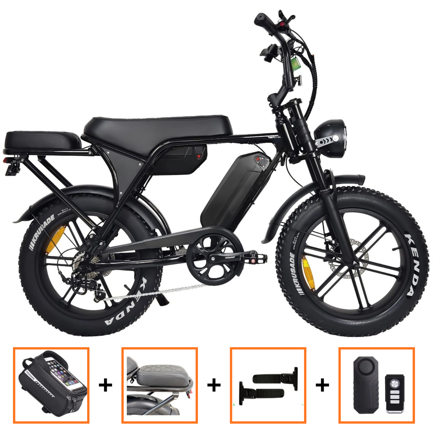 Ouxi V8 MAX / C80 MAX Fatbike – Dubbele Accu, Hydraulische Remmen & Achterzitje