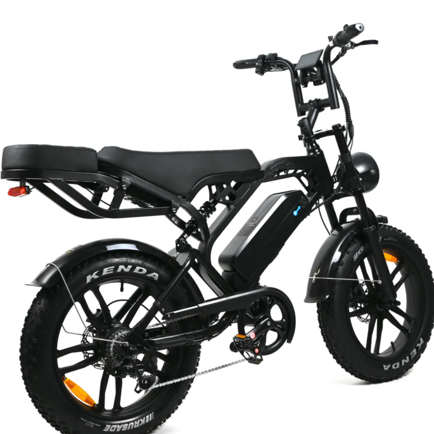 V20 Pro Zwart Fatbike – 20×4 Inch Banden, Hydraulische Remmen, Voor- en Achtervering