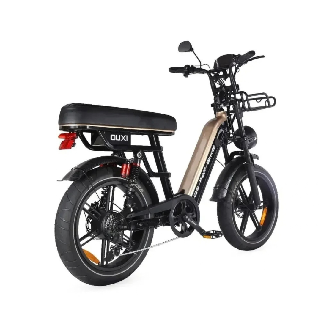 OUXI Q9 2026 - Lage Instap Fatbike - Zwart/Goud