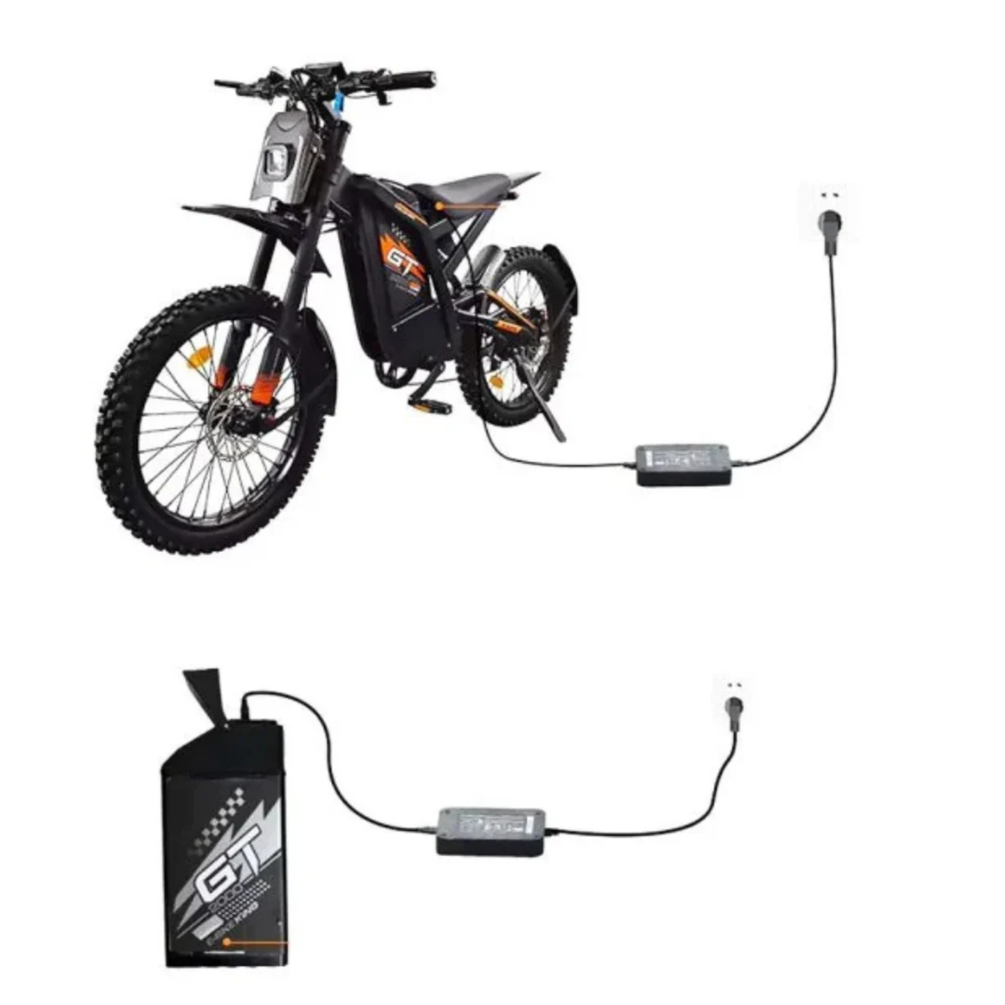 Ouxi GT-2000 Elektrische Fatbike – 2000W Krachtige Offroad E-Bike Oranje