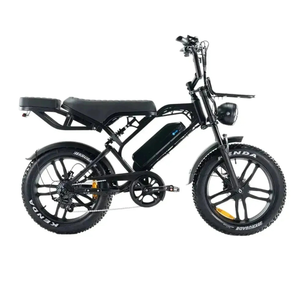 V20 Pro Zwart Fatbike – 20×4 Inch Banden, Hydraulische Remmen, Voor- en Achtervering