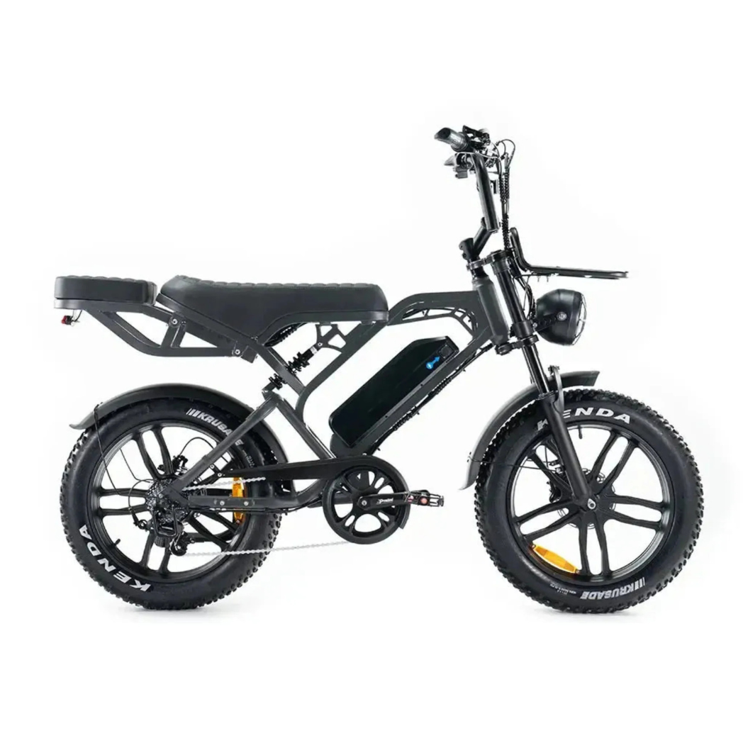 V20 Pro DonkergrijsFatbike – 20×4 Inch Banden, Hydraulische Remmen, Voor- en Achtervering